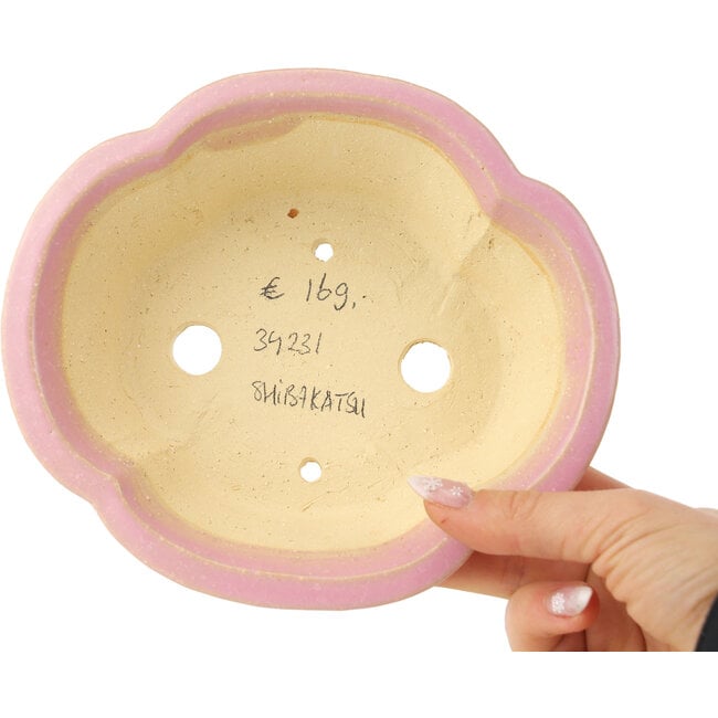 Maceta para bonsái Mokko rosa de Shibakatsu - 175 x 155 x 55 mm