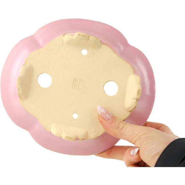 Maceta para bonsái Mokko rosa de Shibakatsu - 175 x 155 x 55 mm