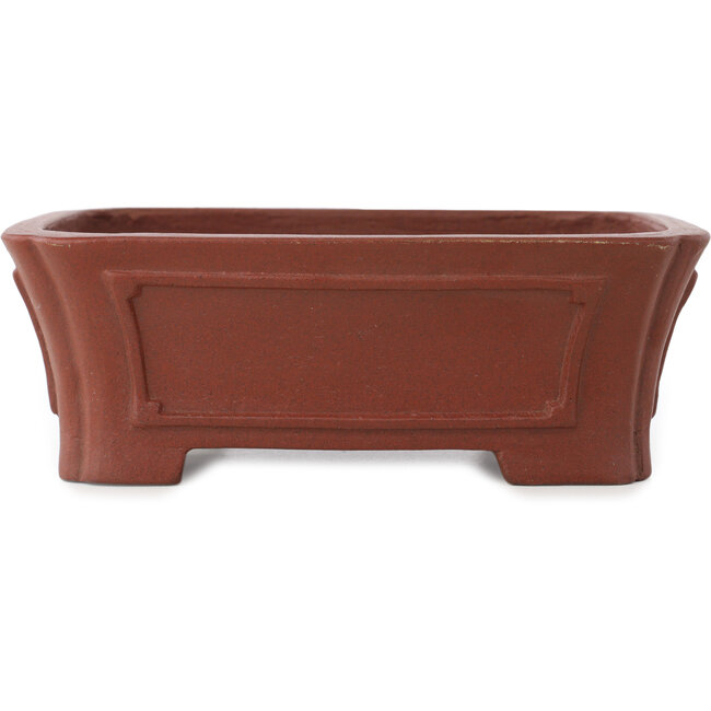 Maceta rectangular sin esmaltar para bonsái de Shibakatsu - 185 x 152 x 63 mm