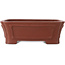 Maceta rectangular sin esmaltar para bonsái de Shibakatsu - 185 x 152 x 63 mm