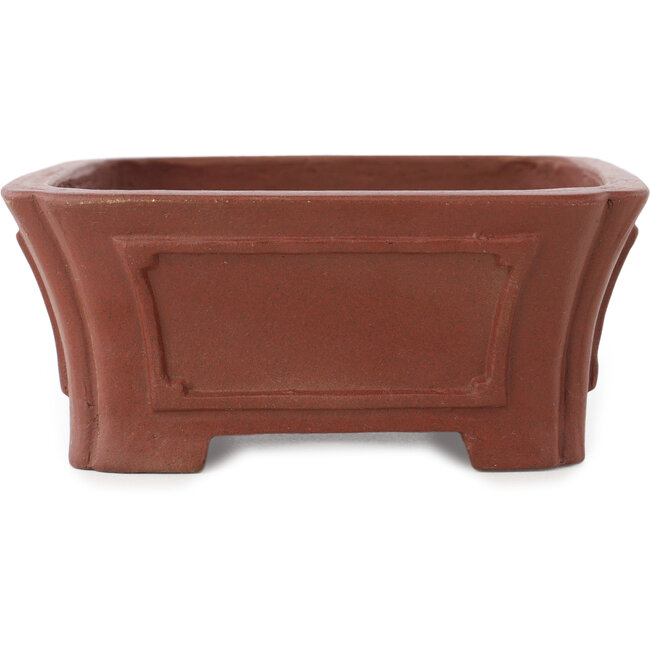 Maceta rectangular sin esmaltar para bonsái de Shibakatsu - 185 x 152 x 63 mm
