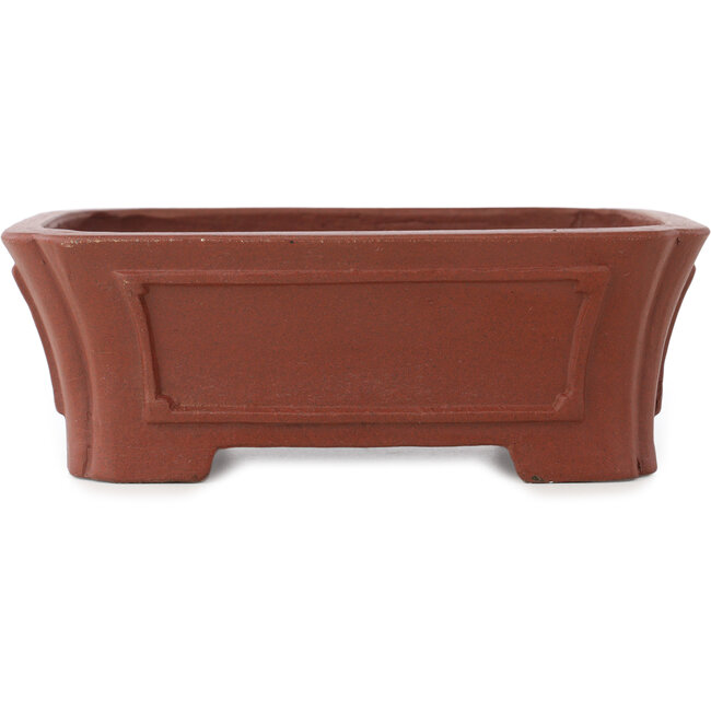 Vaso bonsai rettangolare non smaltato di Shibakatsu - 185 x 152 x 63 mm