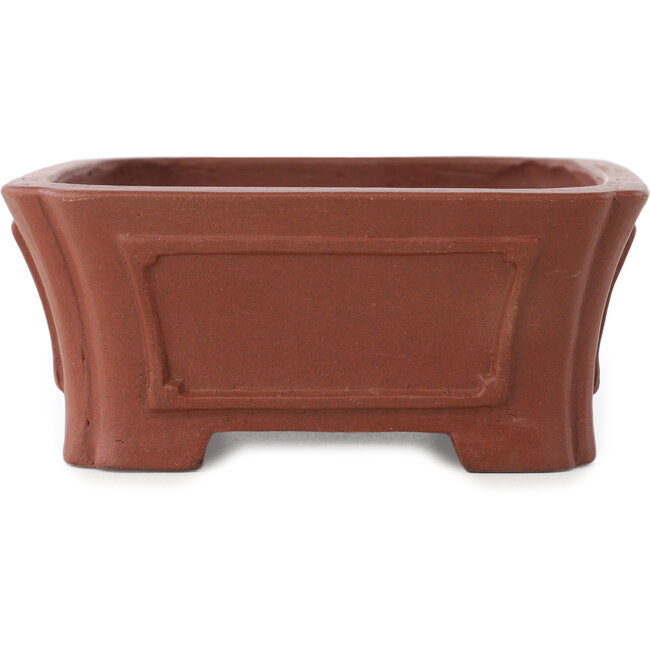 Rectangular unglazed bonsai pot by Shibakatsu - 185 x 152 x 63 mm