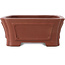 Maceta rectangular sin esmaltar para bonsái de Shibakatsu - 185 x 152 x 63 mm