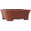 Maceta rectangular sin esmaltar para bonsái de Shibakatsu - 185 x 152 x 63 mm