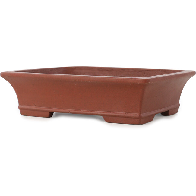 Maceta rectangular sin esmaltar para bonsái de Shibakatsu - 193 x 145 x 50 mm