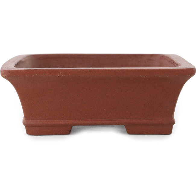 Pot à bonsaï rectangulaire non émaillé de Shibakatsu - 193 x 145 x 50 mm