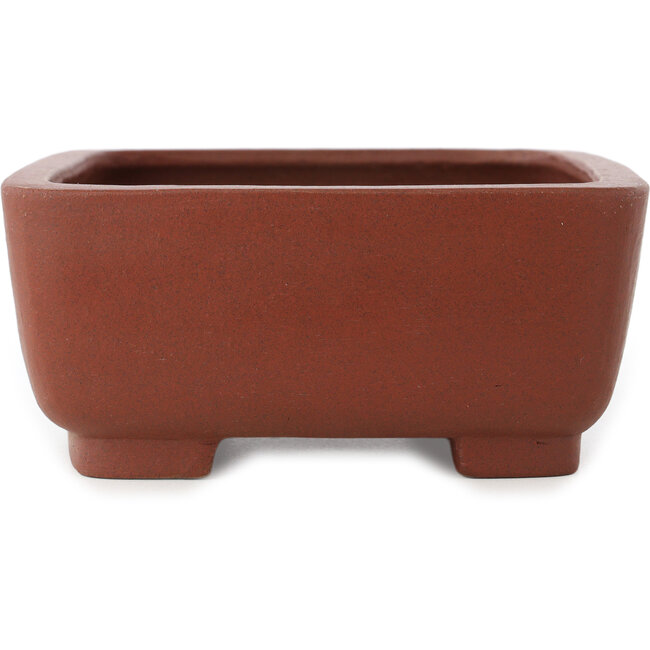 Rechthoekige ongeglazuurde bonsaipot van Shibakatsu - 185 x 150 x 65 mm