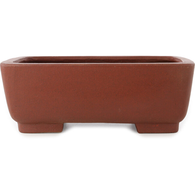 Rectangular unglazed bonsai pot by Shibakatsu - 185 x 150 x 65 mm