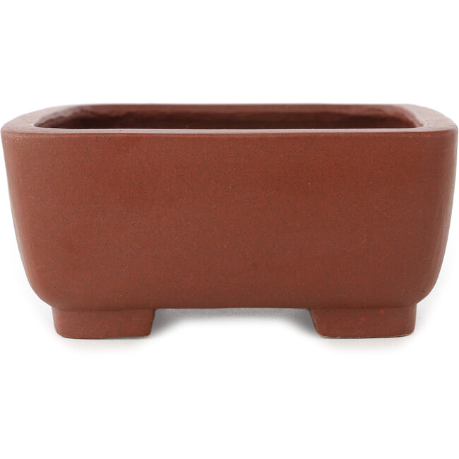 Rectangular unglazed bonsai pot by Shibakatsu - 185 x 150 x 65 mm