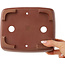 Maceta rectangular sin esmaltar para bonsái de Shibakatsu - 185 x 150 x 65 mm