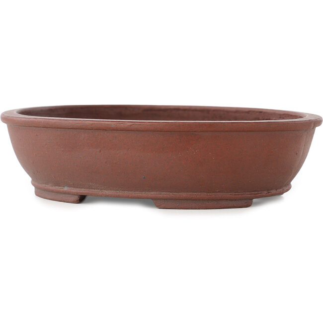 Maceta para bonsái ovalada sin esmaltar de Shibakatsu - 155 x 125 x 40 mm