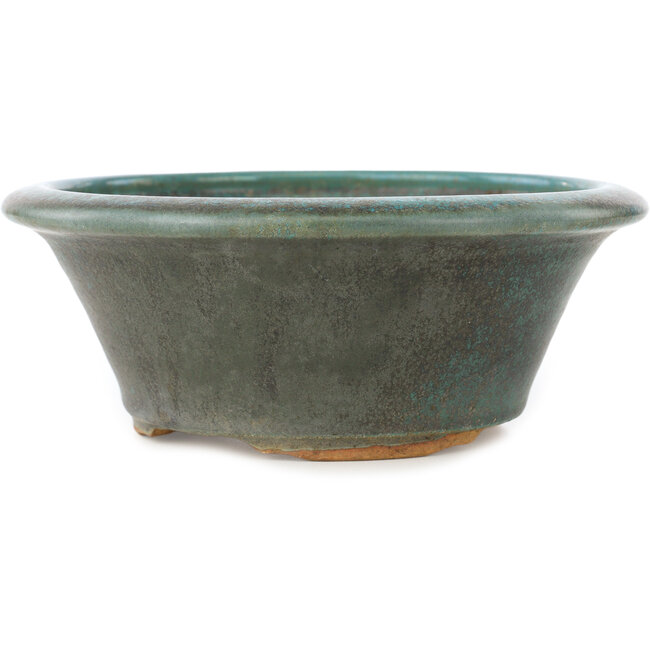 Vaso bonsai turchese rotondo - 185 x 185 x 75 mm