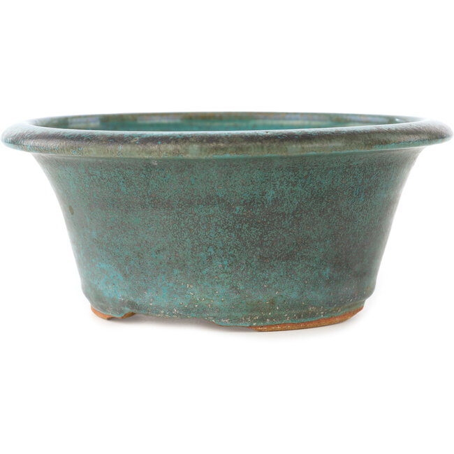 Maceta redonda para bonsái color turquesa - 170 x 170 x 73 mm