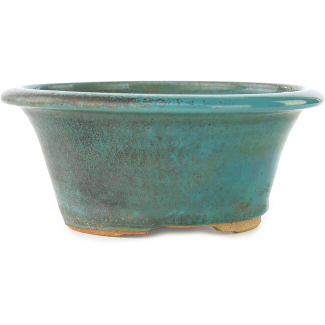 Pot à bonsaï rond turquoise - 170 x 170 x 73 mm