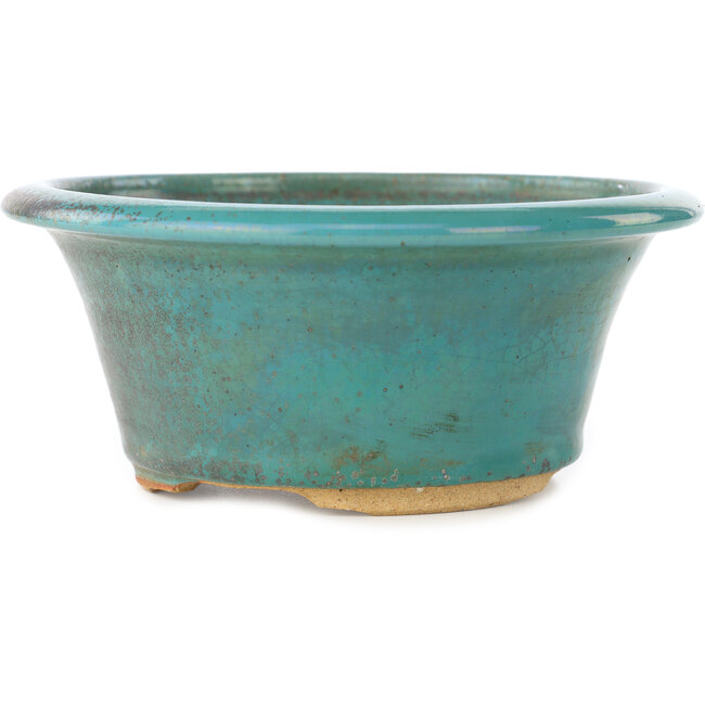 Pot à bonsaï rond turquoise - 170 x 170 x 73 mm