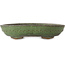 Oval green bonsai pot by Shuhou - 315 x 230 x 65 mm