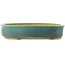 Ovale blauwgroene bonsaipot van Shuhou - 370 x 300 x 60 mm