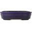 Pot à bonsaï ovale bleu foncé de Koyou - 410 x 290 x 98 mm