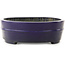 Pot à bonsaï ovale bleu foncé de Koyou - 410 x 290 x 98 mm