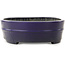 Oval dark blue bonsai pot by Koyou - 410 x 290 x 98 mm
