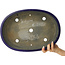 Pot à bonsaï ovale bleu foncé de Koyou - 410 x 290 x 98 mm