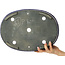 Pot à bonsaï ovale bleu foncé de Koyou - 410 x 290 x 98 mm