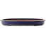 Pot à bonsaï ovale bleu foncé de Reiho - 495 x 355 x 38 mm
