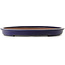 Pot à bonsaï ovale bleu foncé de Reiho - 495 x 355 x 38 mm