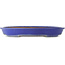 Pot à bonsaï ovale bleu foncé de Yamafusa - 475 x 355 x 65 mm