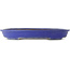 Pot à bonsaï ovale bleu foncé de Yamafusa - 475 x 355 x 65 mm