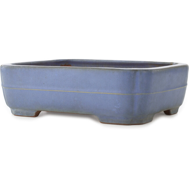 Pot à bonsaï Mokko bleu clair de Yamafusa - 305 x 235 x 90 mm