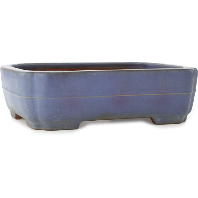 Pot à bonsaï Mokko bleu clair de Yamafusa - 305 x 235 x 90 mm