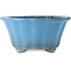 Maceta para bonsái de color azul claro con forma de flor redonda de Koyou - 310 x 310 x 145 mm