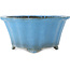 Maceta para bonsái de color azul claro con forma de flor redonda de Koyou - 310 x 310 x 145 mm