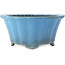 Maceta para bonsái de color azul claro con forma de flor redonda de Koyou - 310 x 310 x 145 mm