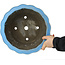 Maceta para bonsái de color azul claro con forma de flor redonda de Koyou - 310 x 310 x 145 mm