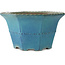 Achteckiger türkisfarbener Bonsai-Topf von Yamaaki - 400 x 400 x 215 mm