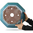 Maceta octogonal para bonsái de color turquesa de Yamaaki - 400 x 400 x 215 mm