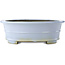 Oval light blue bonsai pot by Koyou - 415 x 360 x 140 mm