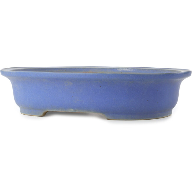 Pot à bonsaï ovale bleu de Reiho - 475 x 380 x 110 mm