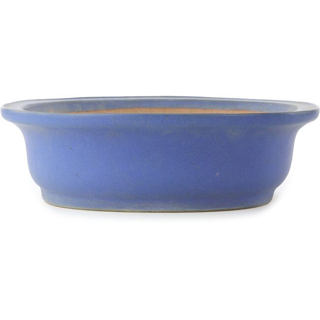 Ovale blauwe bonsai pot van Reiho - 475 x 380 x 110 mm