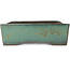 Rectangular turquoise bonsai pot by Kakuzan - 398 x 290 x 85 mm