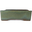 Rectangular turquoise bonsai pot by Kakuzan - 398 x 290 x 85 mm