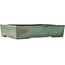 Rectangular turquoise bonsai pot by Kakuzan - 398 x 290 x 85 mm