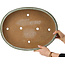 Pot à bonsaï ovale vert de Shuhou - 470 x 360 x 95 mm