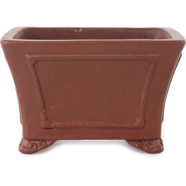 Pot à bonsaï carré non émaillé de Shibakatsu - 140 x 135 x 87 mm