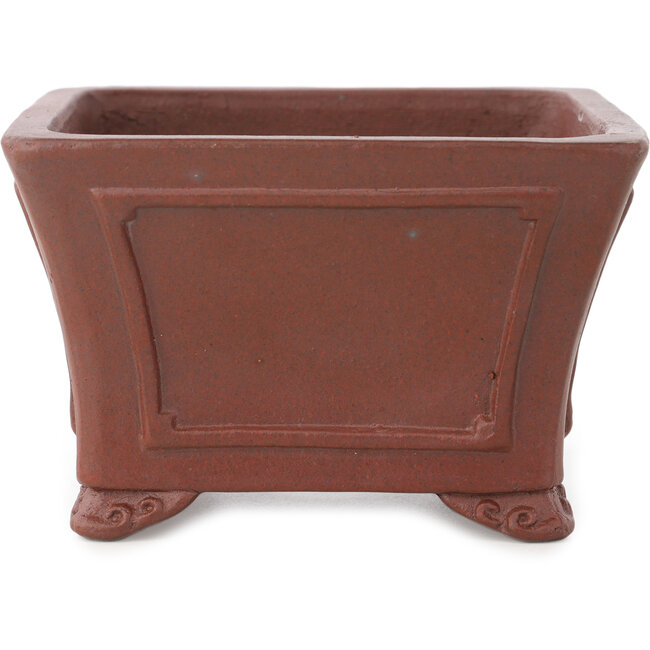 Vaso bonsai quadrato non smaltato di Shibakatsu - 140 x 135 x 87 mm