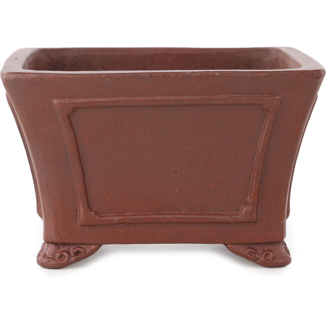 Vaso bonsai quadrato non smaltato di Shibakatsu - 140 x 135 x 87 mm