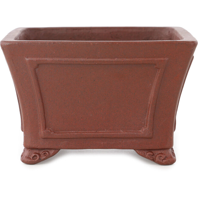 Maceta cuadrada sin esmaltar para bonsái de Shibakatsu - 140 x 135 x 87 mm